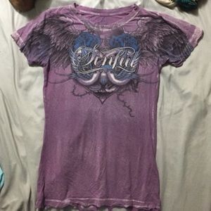 Sinful Clothing cute purple shirt
